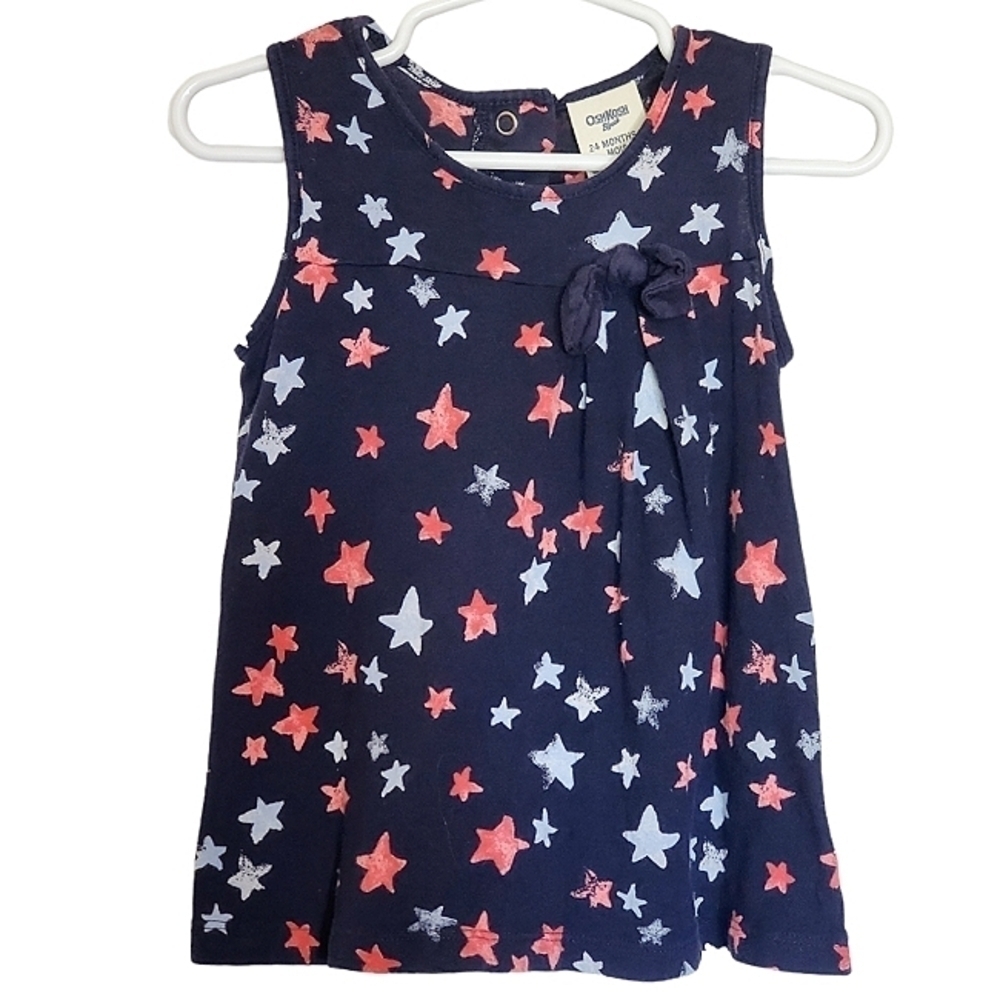 K1089 * OshKosh B'gosh Star Tank Blue Red Size 24M